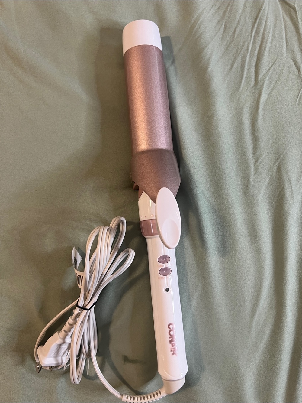 Conair Rose Gold Curling 1 1/4 inch barrel Wand with White Handle